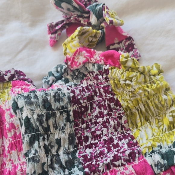 Floral Patchwork Kids Romper - Picture 4 of 6